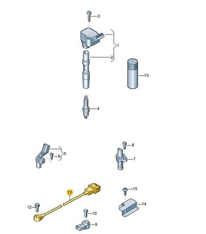  Sensor de detonação Audi A3 Sportback hatchback (8YA, 8YF) (2019 - 2025) Sportback