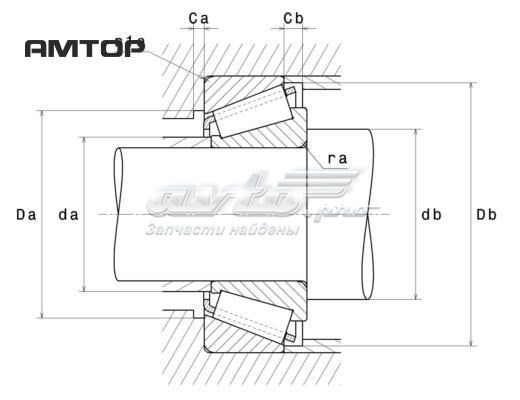 Подшипник ступицы передней наружный HR30205J NSK