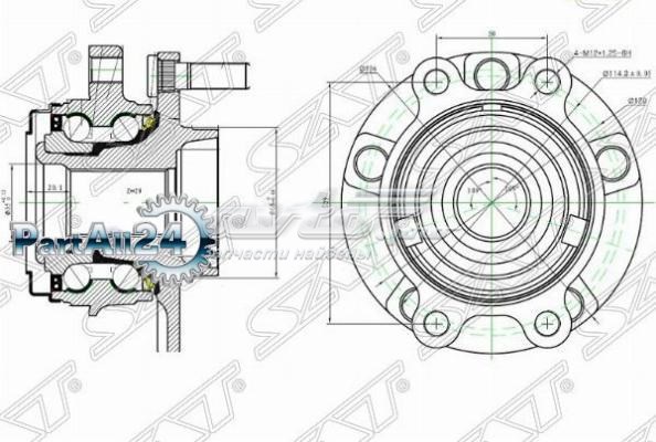 Передняя ступица ST40202JP01A SAT