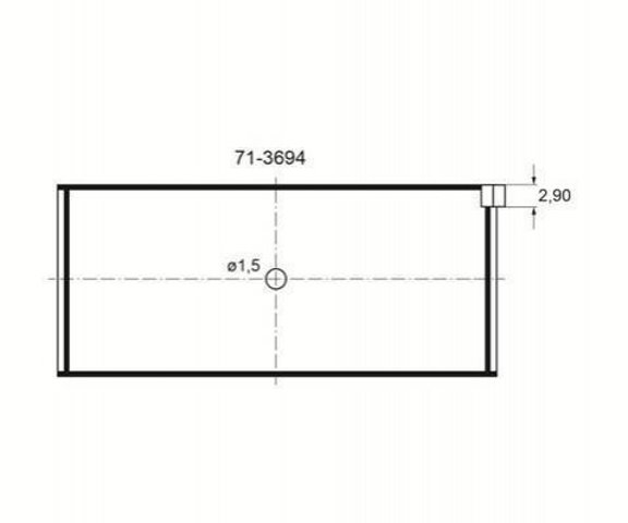 Вкладиші колінвала, шатунні, комплект, 2-й ремонт (+0,50) 7136944050MM GLYCO