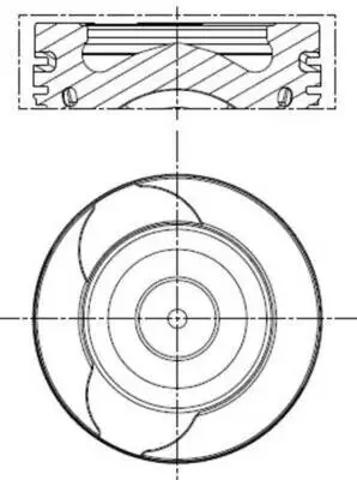 Поршень в комплекте на 1 цилиндр, 2-й ремонт (+0,50) Mahle Original 021PI00128002 цена, от 92.00 USD