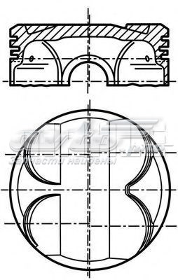 Поршня на 1 цилиндр, STD Mahle Original 081PI00101000
