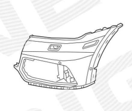 PAD04062PBL Signeda Бампер передний клык левый