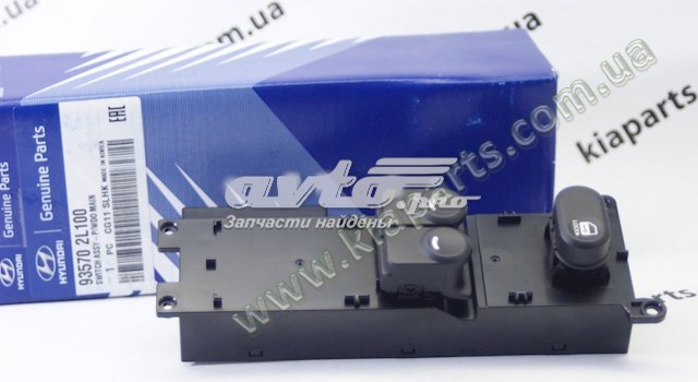 935702L100 HYUNDAI Interruptor de elevalunas delantera izquierda original y equivalente