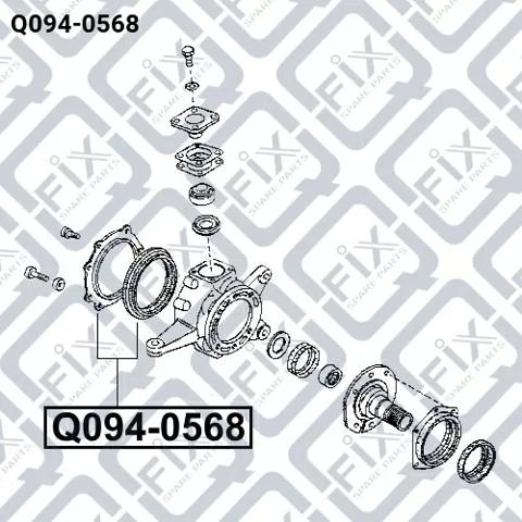 Сальник переднего поворотного кулака Q0940568 Q-fix