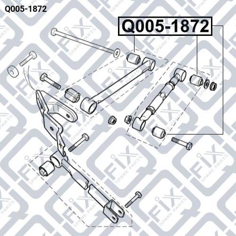 Сайлентблок задней реактивной тяги Q-fix Q0051872 цена, от 6.37 USD