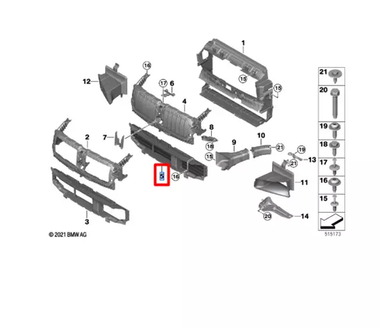 Купить 51745A1E918 BMW Жалюзи радиатора охлаждения
