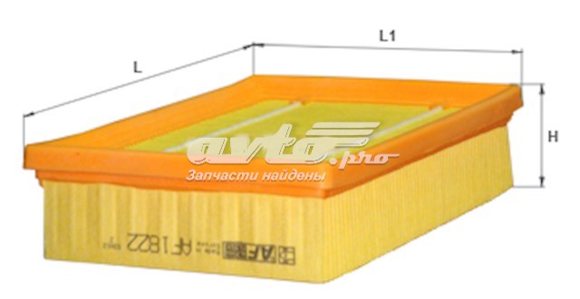Купить AF1822 Alpha Filter Автомобильный фильтр воздуха