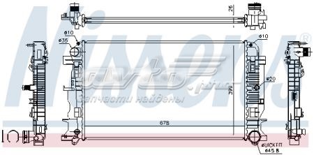 Купить NIS67156A Nissens Радиатор водяной
