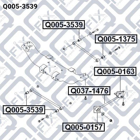 Q0053539 Q-fix Сайлентблок заднего поперечного рычага