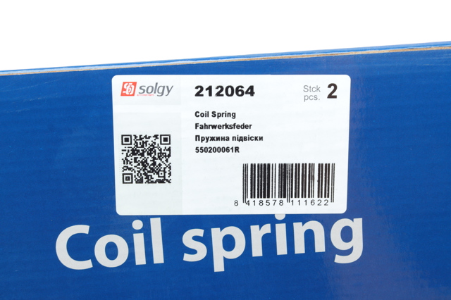 Пружина задняя Solgy 212064