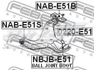 NAB-E51B Febest сайлентблок переднего нижнего рычага