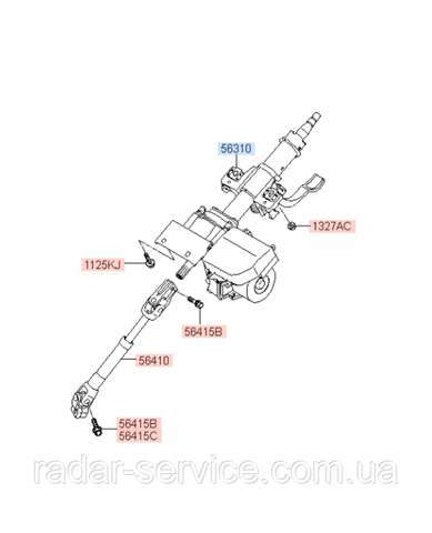 563102K210 Hyundai/Kia Колонка рулевого управления