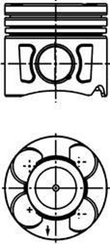 41289610 Kolbenschmidt pistão do kit para 1 cilindro, 2ª reparação ( + 0,50)