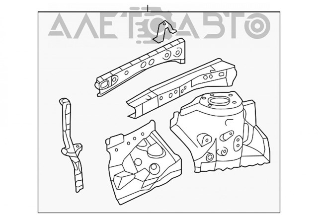 5370107040 Toyota Арка крыла переднего правого