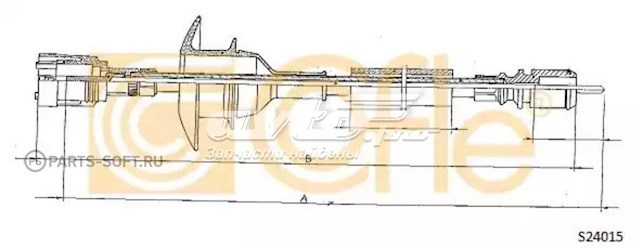 7701349272 Renault (RVI) cabo de acionamento de velocímetro