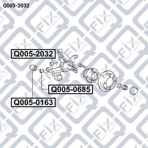 Сайлентблок задней подвески Q-fix Q0052032