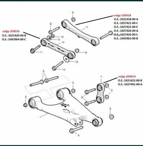 Рычаг задней подвески поперечный Solgy 204014 цена, от 40.29 USD