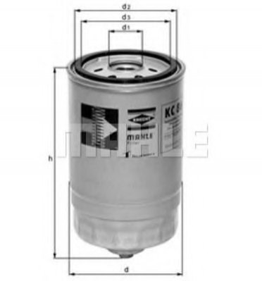 Топливный фильтр KC88 Mahle Original