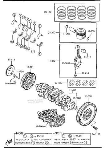 Pistão (kit para um motor), STD para Mazda CX-7 (ER)