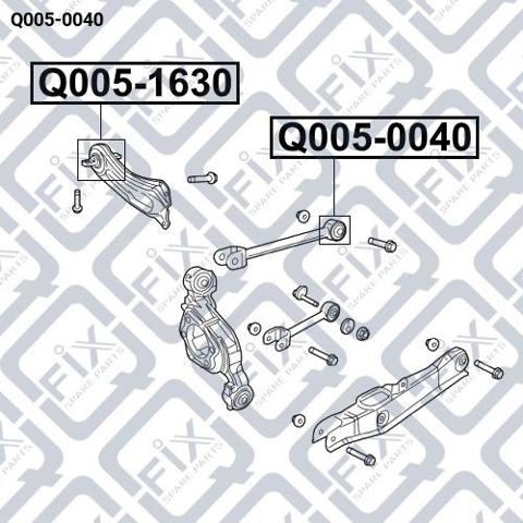 Сайлентблок заднего поперечного рычага внутренний Q0050040 Q-fix