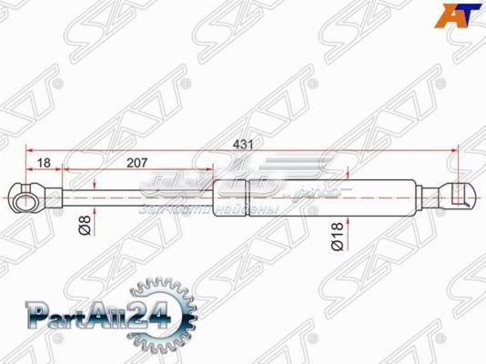  Амортизатор капота левый Nissan Teana 