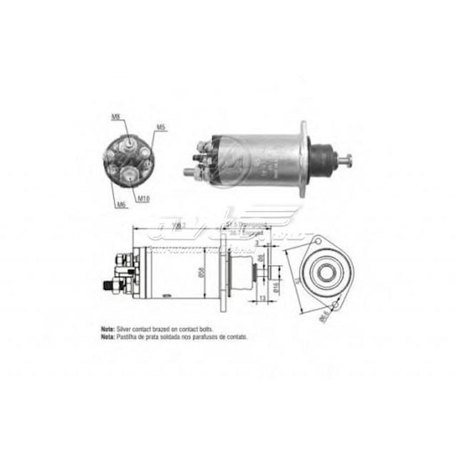 ZM815 ZM relê retrator do motor de arranco