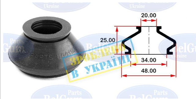 BG0114 Belgum Пыльник опоры шаровой нижней