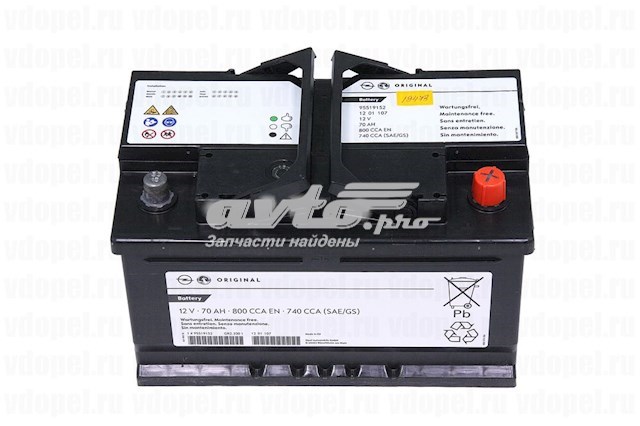 Купить Аккумулятор General Motors 74 А/ч (95519152)