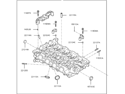 221002B725 Hyundai/Kia cabeça de motor (cbc)