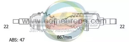 Semieixo (acionador) dianteiro direito para Chevrolet Spark (Matiz) (M300)