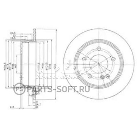 Тормозные диски BG2761 Delphi