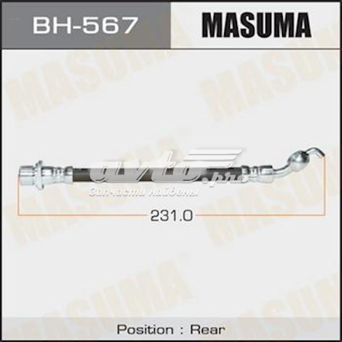 Шланг тормозной задний правый Masuma BH567
