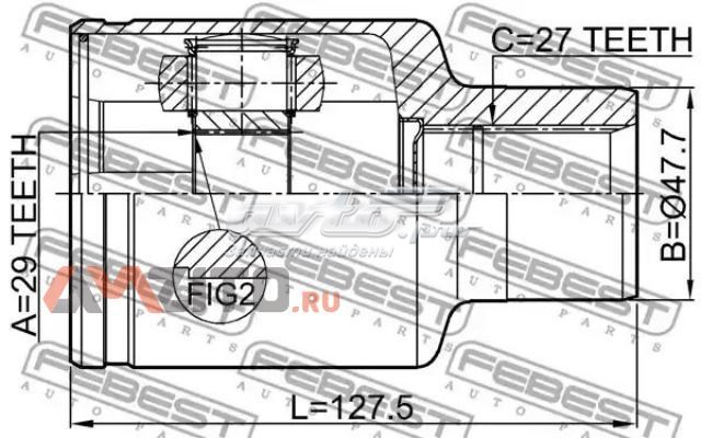 ШРУС внутренний передний 1411ACT4WD Febest