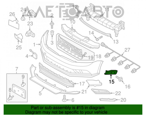 Кронштейн бампера переднего внешний левый AND 30807417 цена, от 4.39 USD