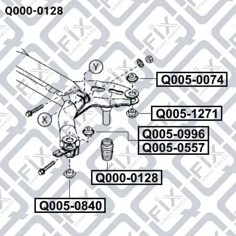 Купить Q0000128 Q-fix Отбойник пружины задней