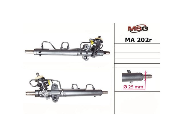 Реечный рулевой механизм MSG MA202R цена, от 215.37 USD