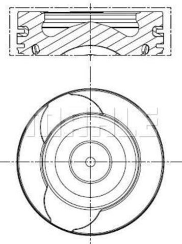 Поршень в комплекте на 1 цилиндр, 2-й ремонт (+0,50) 021PI00128002 Mahle Original