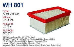 Элемент воздушного фильтра Wunder WH801 цена, от 3.95 USD