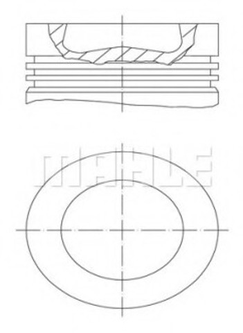 028PI00100001 Mahle Original Поршня, 1-й ремонт (+0,25)