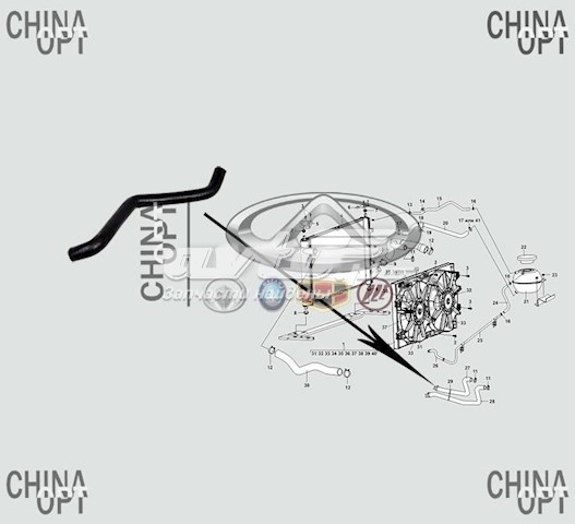 Патрубок радиатора печки A131303417FA Market (OEM)