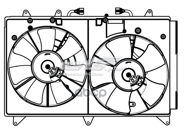 LFK 2507 Luzar difusor do radiador de esfriamento, montado com motor e roda de aletas