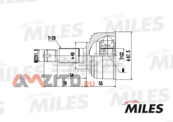 ШРУС наружный передний GA20129 Miles