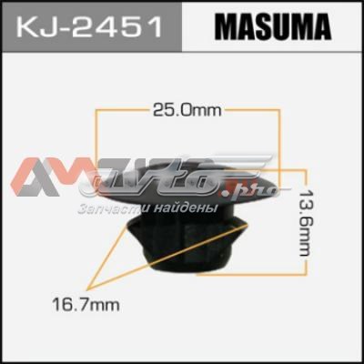 Пистон (клип) крепления накладок порогов Masuma KJ2451 цена, от 0.62 USD