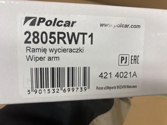 2805RWT1 Polcar Рычаг-поводок дворника заднего стекла