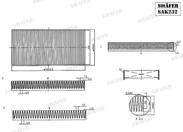 Фильтр салона SAK232 Shafer