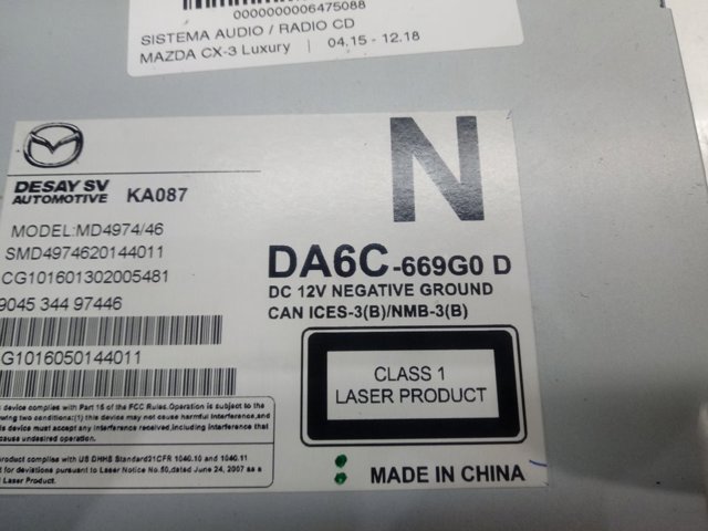 DA6C669G0 Mazda 