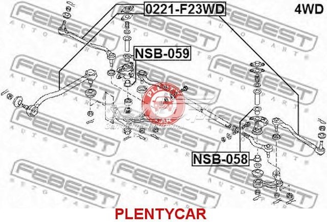 Тяга рулевая FEBEST 0221F23WD