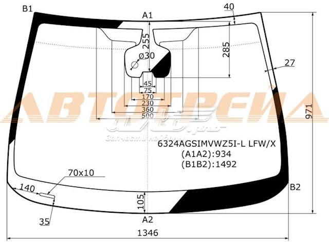 Лобовое стекло 6324AGSIMVWZ5I XYG