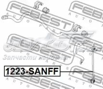 1223-SANFF Febest montante de estabilizador dianteiro